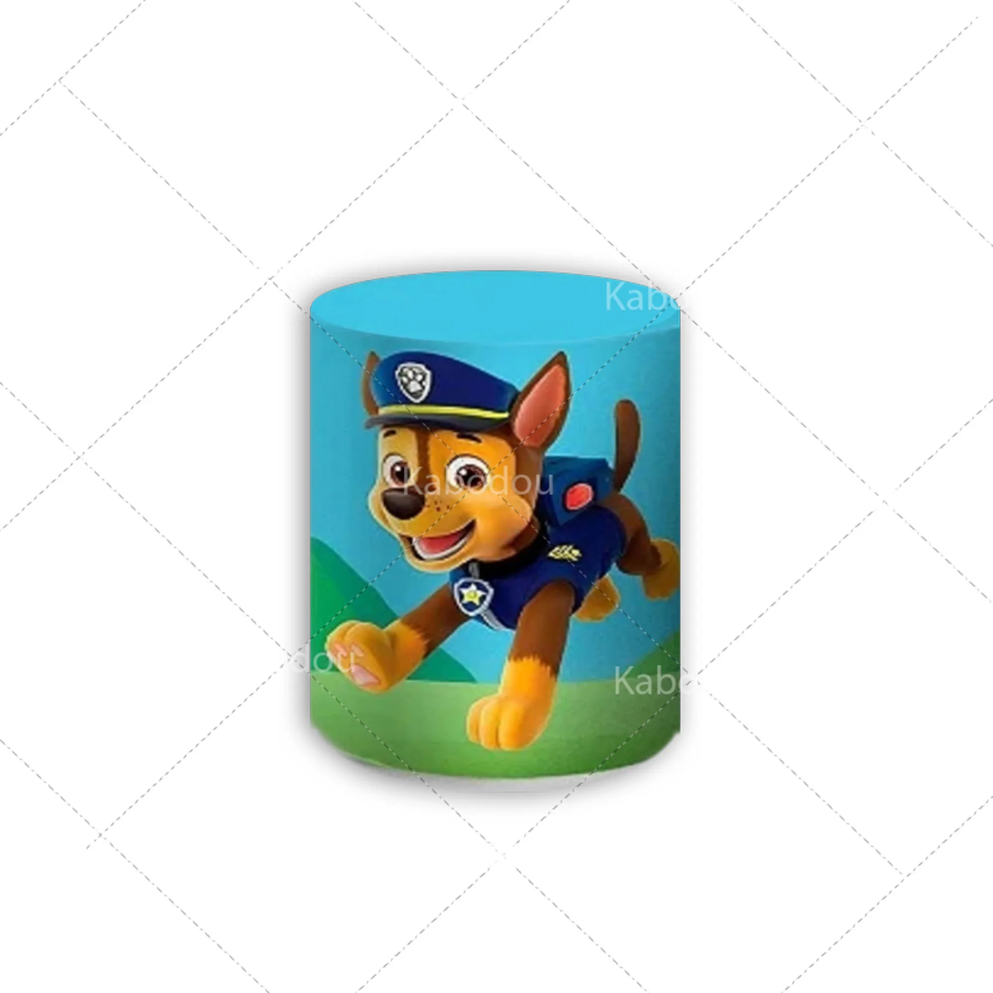 Paws Patrols Round Backdrop Dog Kid Birthday Party Decoration Photography Background Baby Shower Cylinder Cover Studio Prop view 5