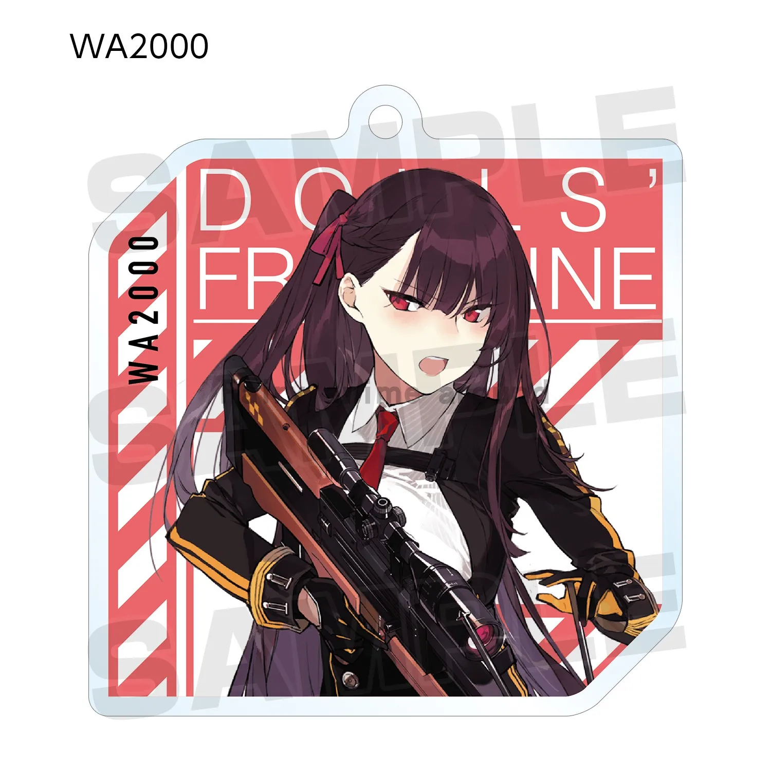 Game Girls Frontline Keychain Doll Anime M4A1 M16A1 STAR-15 RO635 WA2000 Acrylic Keyring Pendant for Gift view 6