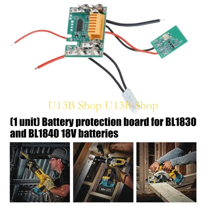 U13B LiBattery Protections Board With Intelligent Current Control Enhanced Heat Dissipation For BL1830 BL1840 BL1850 18V Power