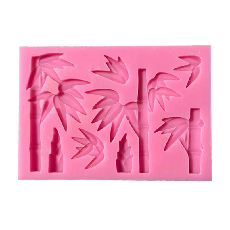 Bamboo Silicone Mold Bamboo Leaves Cake Border Fondant Cake Decorating Tools Cupcake Topper Chocolate Gumpaste Candy Mould