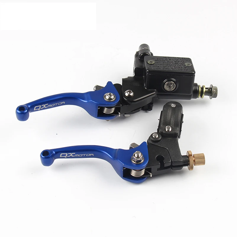 Motorcycle Folding Brake Clutch Lever With Front Pump For CRF KLX YZF RMZ Dirt Bike 100 130mm Hydraulic Master Cylinder Levers