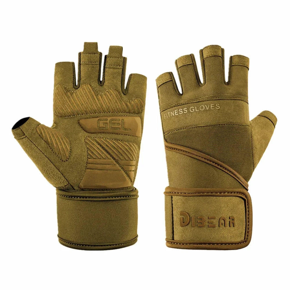 

Half Finger Bodybuilding Gym Gloves Weightlifting Dumbbell Training Anti-Slip Fitness Gloves Crossfit Workout Exercise For Man