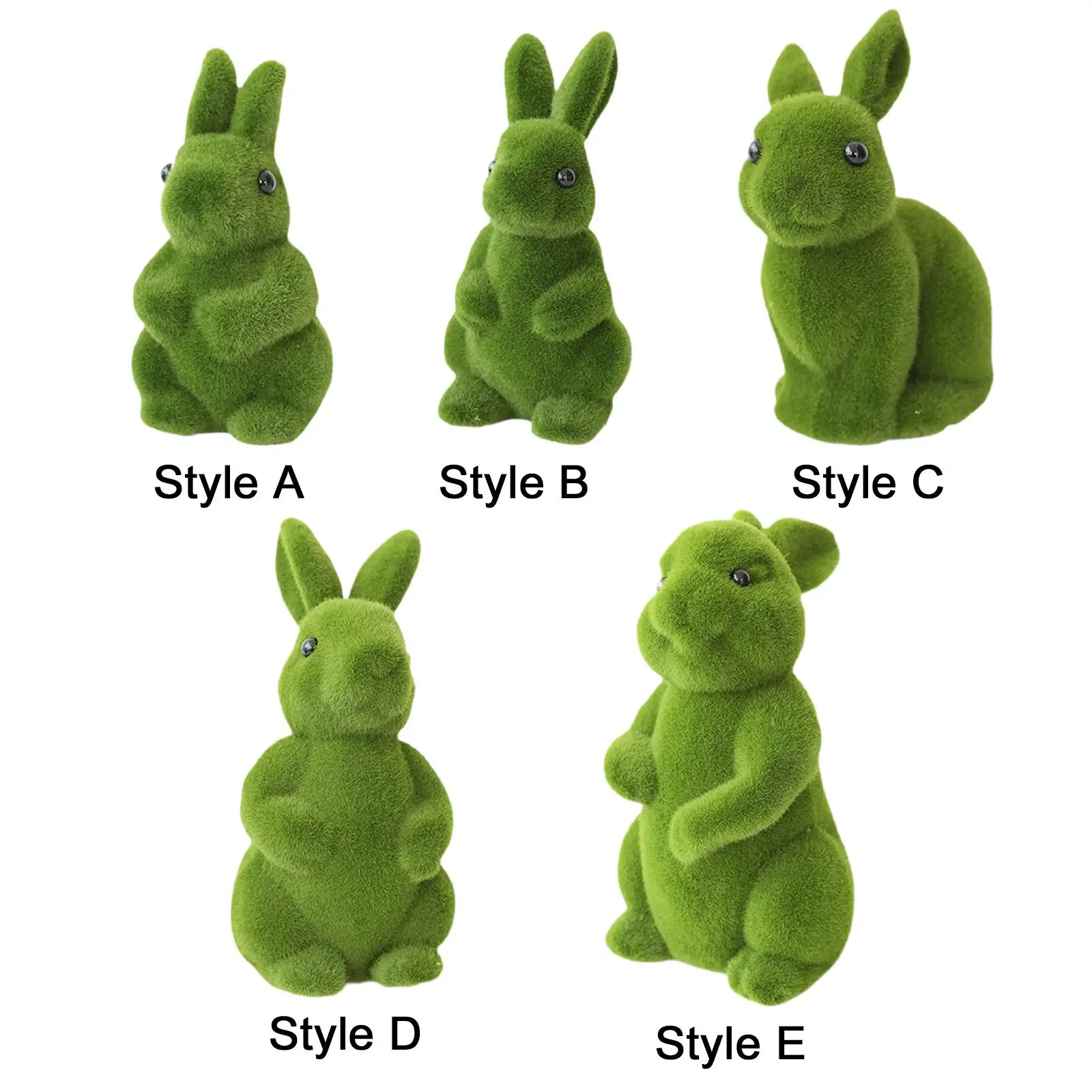 Easter Moss Bunny Statue Farmhouse Yard Wedding Desktop Party Patio Ornament