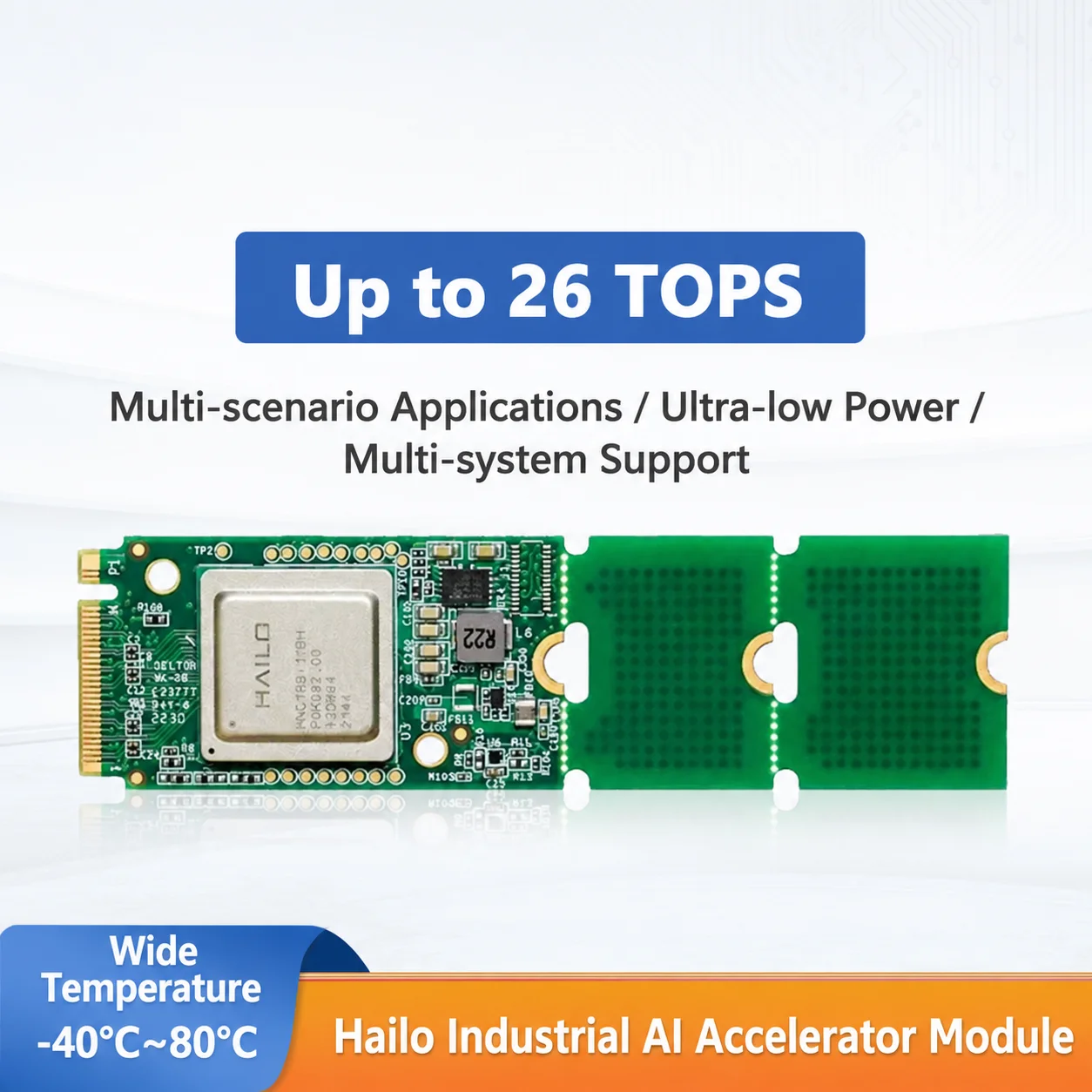 Hailo-8 acceleration module 26TOPS industrial-grade AI computing card ultra-low power edge computing accelerator chip