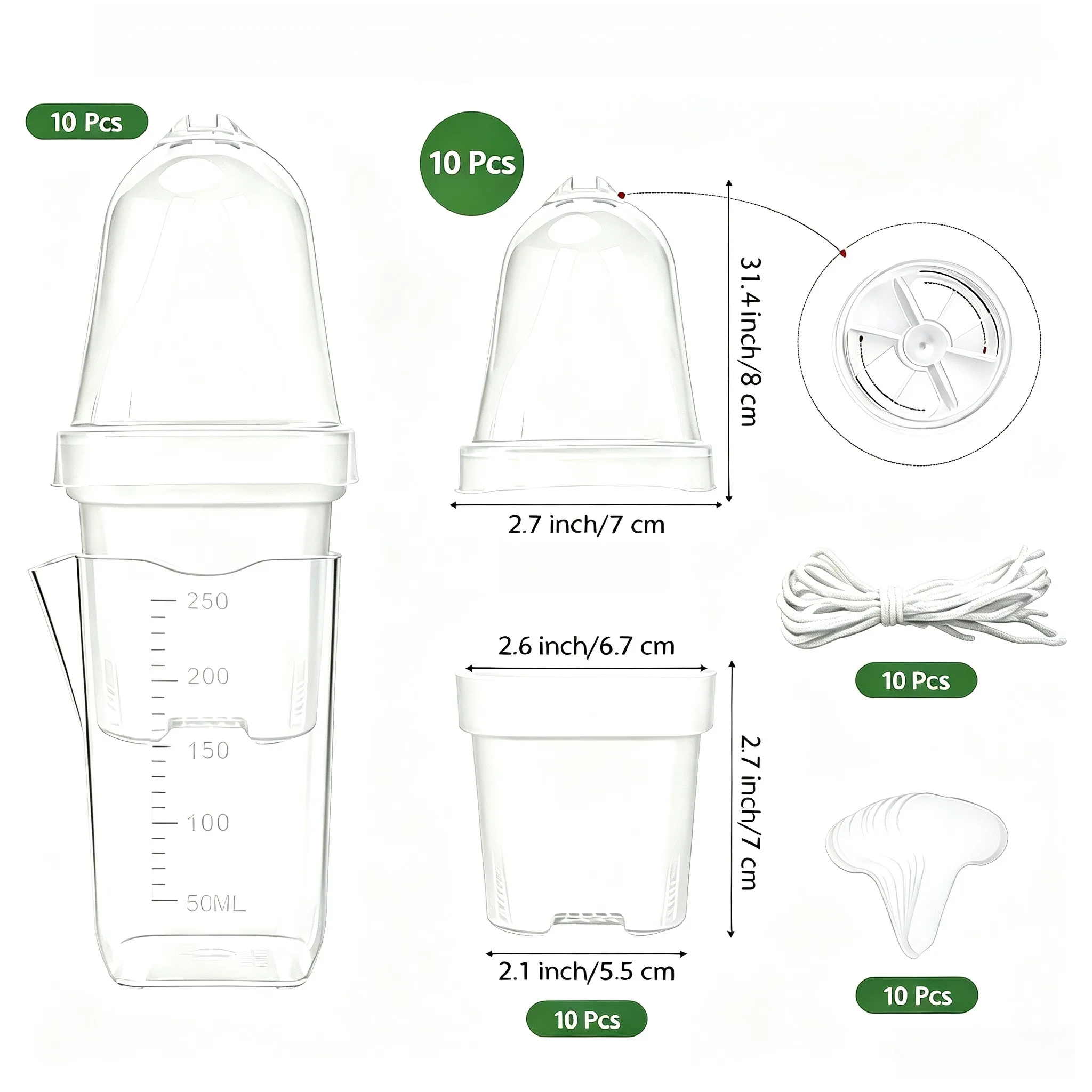 Self Watering Propagation Kit with Humidity Dome and Side Fill Design for Indoor Plant Enthusiasts and Beginners