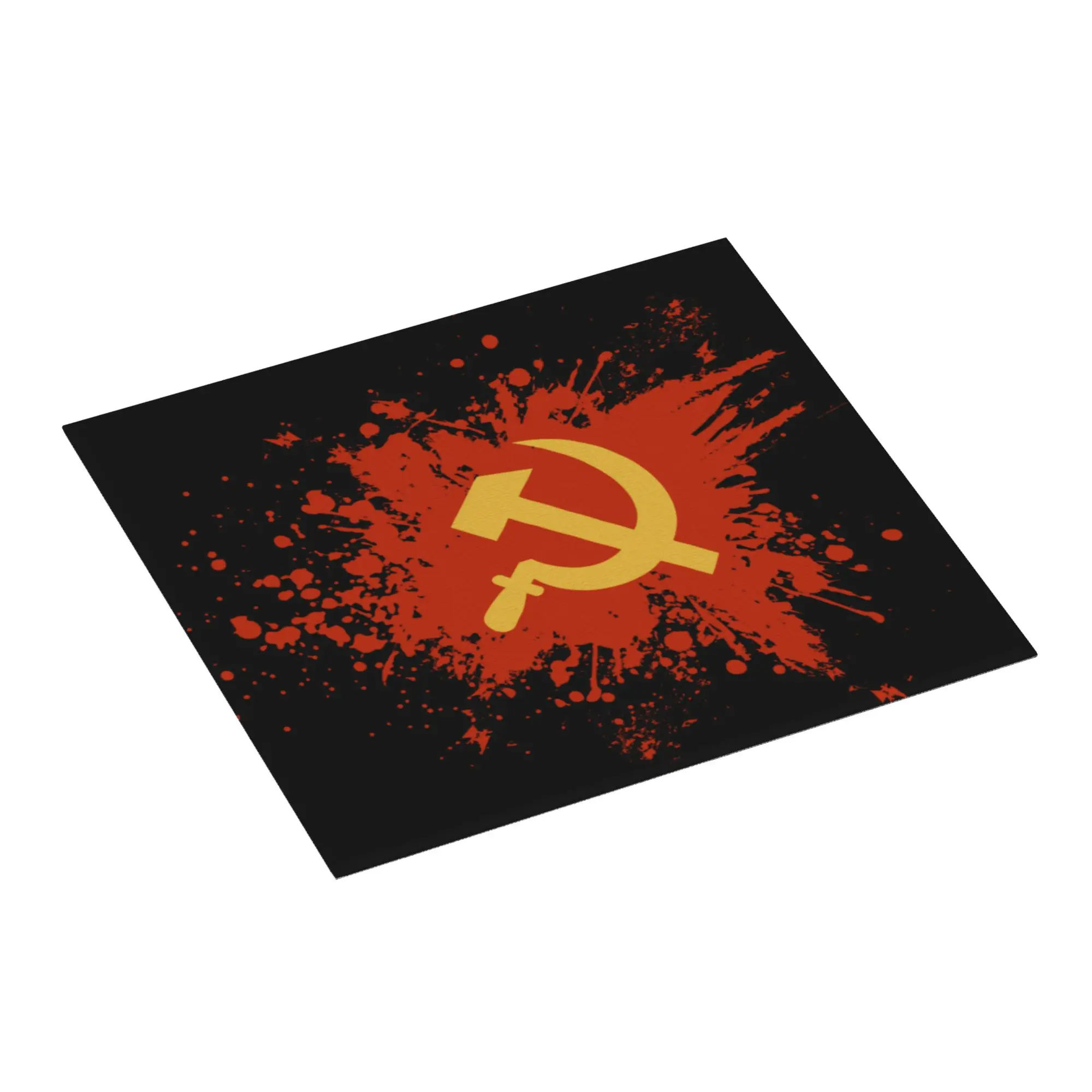 Russia Flag USSR Soviet Union Hammer Sickle CCCP Non Slip Kitchen Counter Protector Mat Barware Tableware Mat For Kitchen