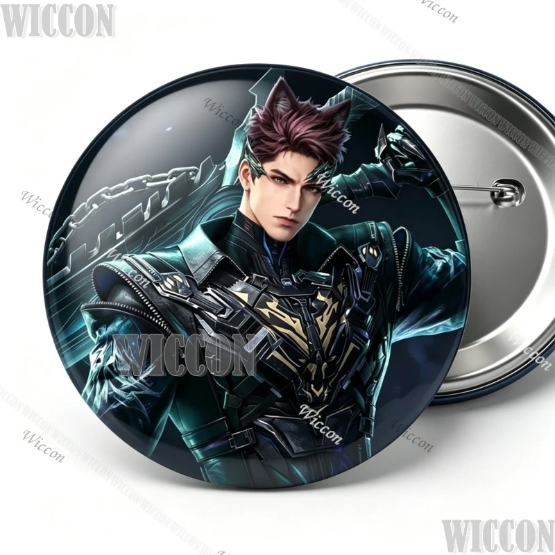 Love And Deepspace Ao Yin Valko Button Pins Brooch 58mm Round Badge Decors Halloween Gifts 2026 New Festival Fancy Comic Con