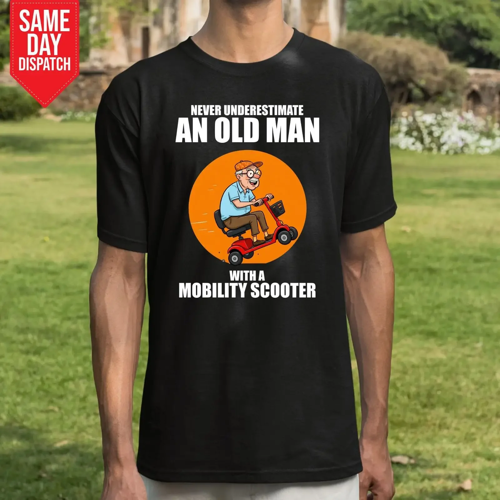 Never Underestimate An Old Man With A Mobility Scooter T Shirt Funny Vintage Top vintage Washed Versatile Comfortable graphic