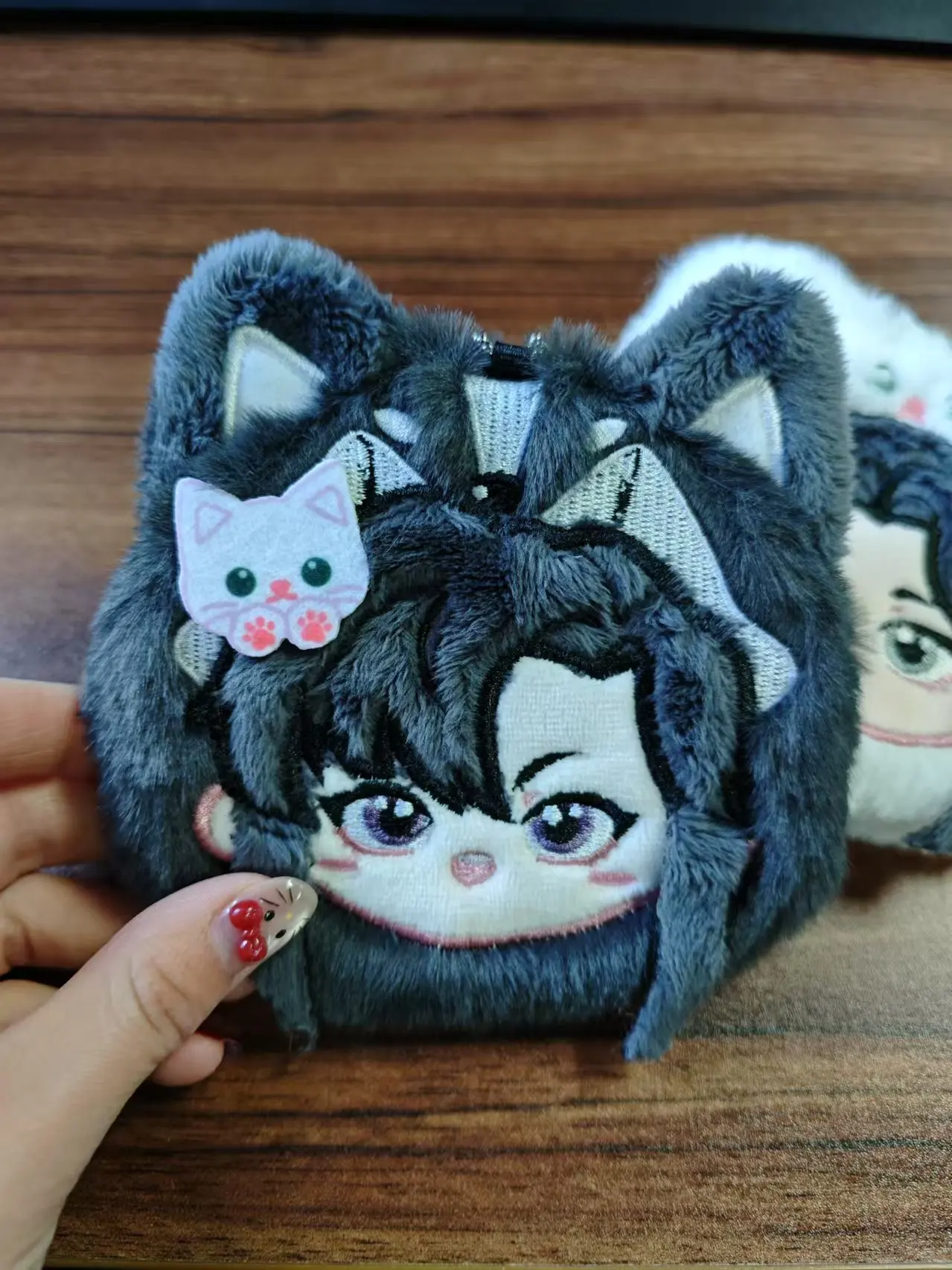 Anime The Husky and His White Cat Shizun Mo Ran Chu Wanning Cosplay Fluffy Coin Purse Cartoon Change Purses Pendant Xmas Gift