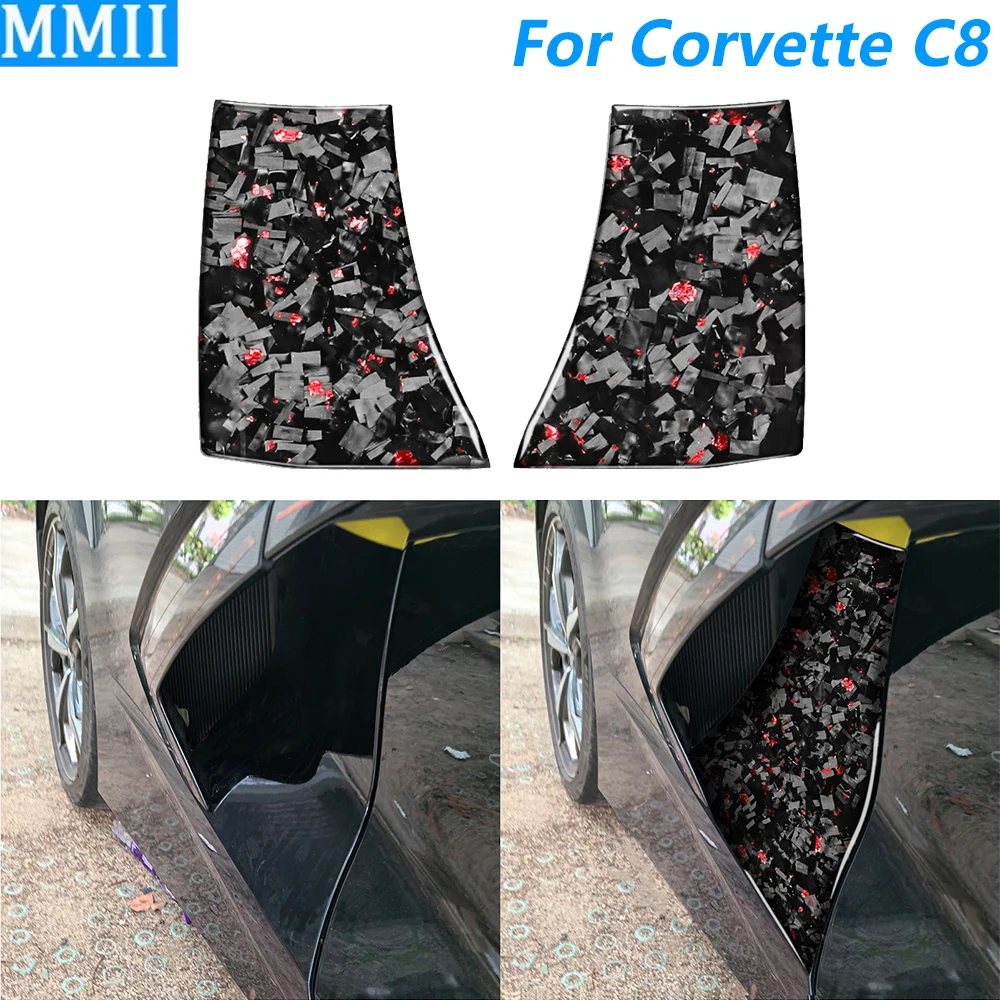 

For Chevrolet Corvette C8 2020-2025 Forged Carbon Fiber Exterior Body Air Intake Panel Cover Car Accessories Decoration Sticker