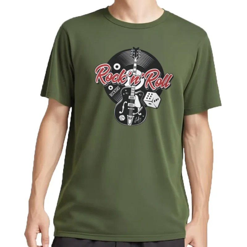 Rockabilly Rock and Roll-Camiseta de verano para hombre, música, dados, rockers, camisa individual, ropa de calle Original