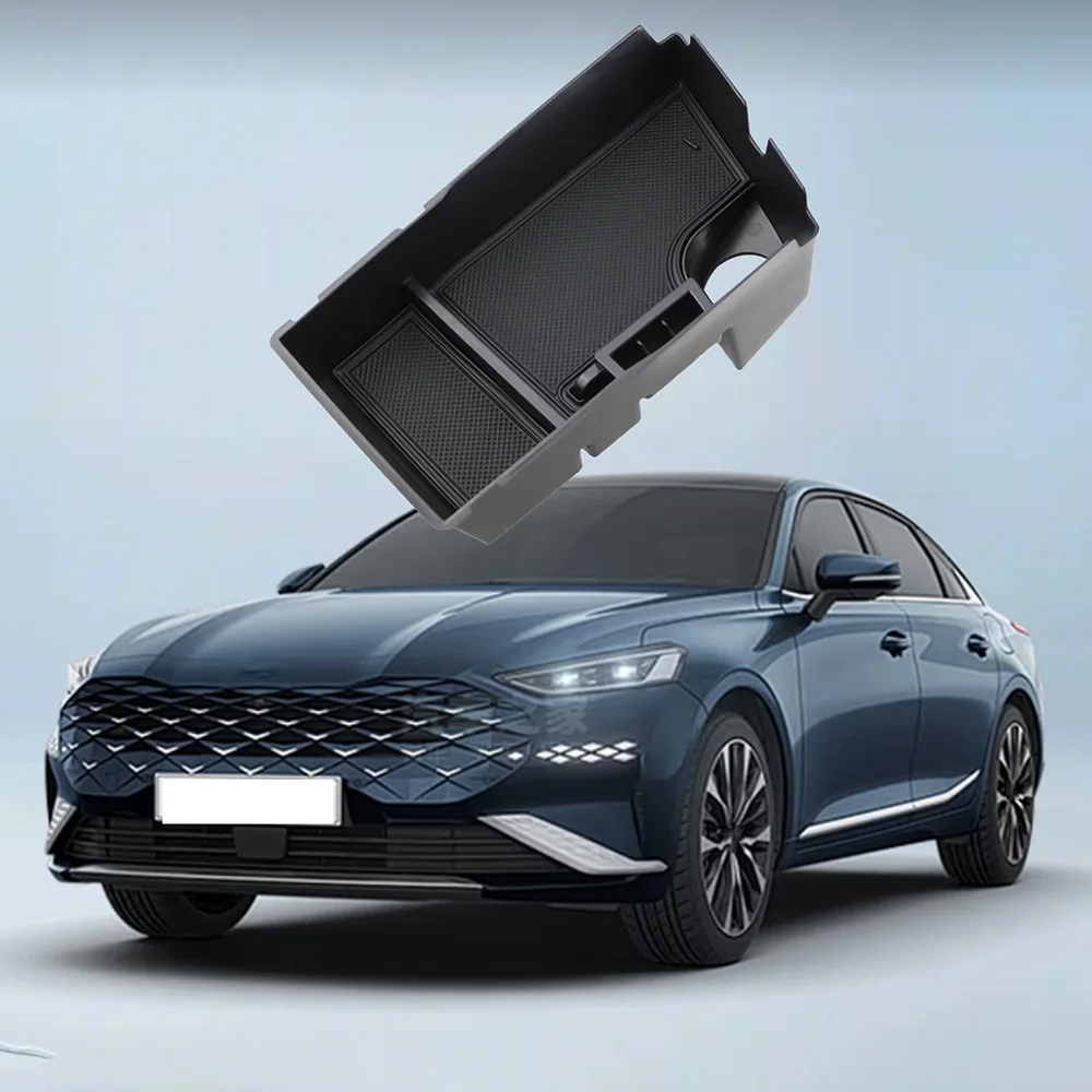 Für KIA K8 2021 2022 2023 2024 2025 LHD ABS Auto-Armlehnen-Aufbewahrungsbox Mittelkonsolen-Organizer-Ablage Auto-Zubehör