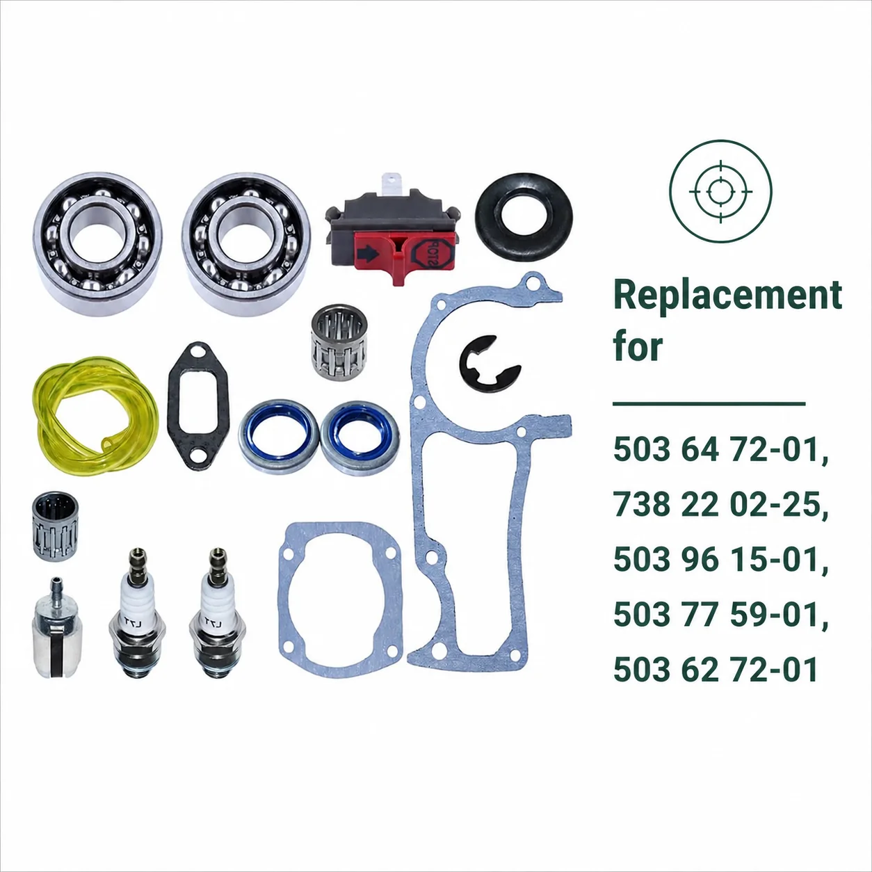 Crankcase Gasket Set For Husqvarna 372 372XP Chainsaw, 503 77 59-01 503 62 72-01
