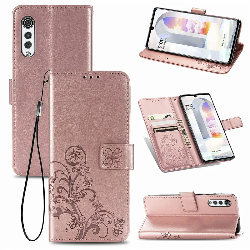 Flower Leather Flip Case For LG K61 K71 K22 K42 K52 K53 K92 5G K41S K51S Velvet 2 Pro Stylo 6 7 5G LG Wallet Case Coque Fundas