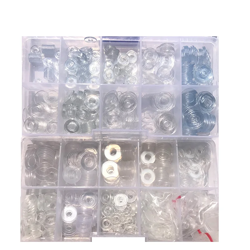 PVC-Nylon-Unterlegscheiben-Set, M2, M2,5, M3, M4, M5, M6, M8, roter Stahl, Papier, Kunststoff, flache Unterlegscheibe, transparenter Abstandshalter, Isolationsdichtungsring-Set – Detail 12