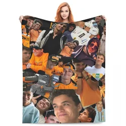 Landos Norris Collage coperte flanella estate portatile coperte leggere per biancheria da letto copriletti da viaggio