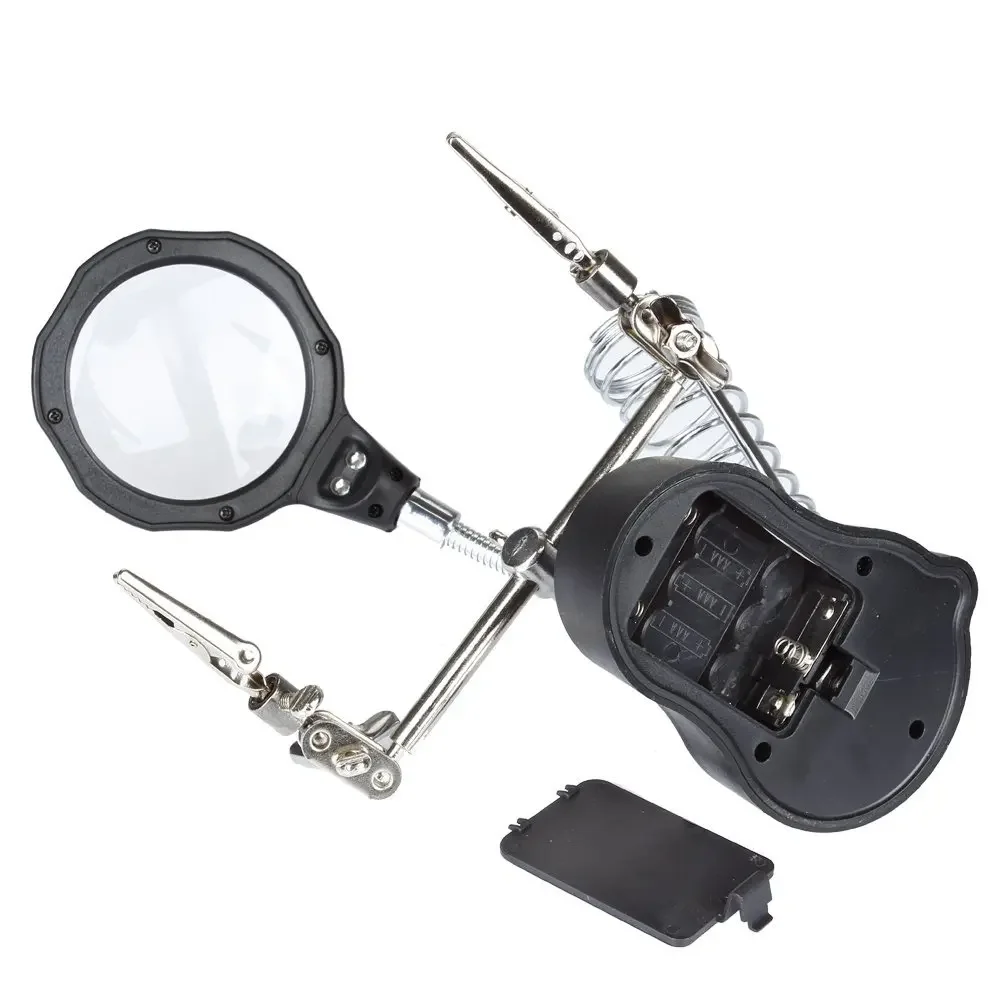 New magnifying glass 3,5 x 12X 3rd piece, aid Clip, LED lighting, hand welding stand, magnifying glass, Lens Repair