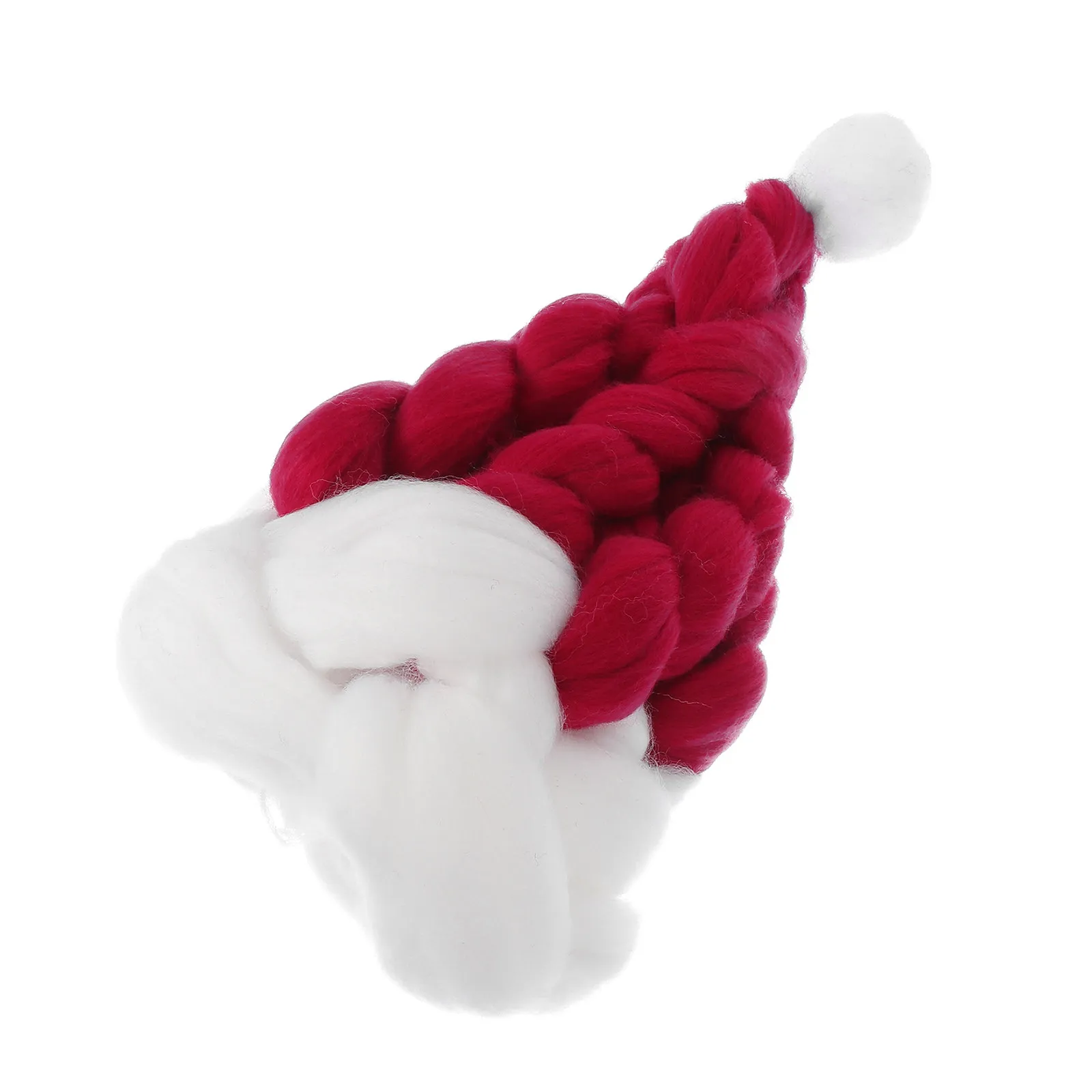 1Pcs Festive Christmas Tree Topper Woolen Yarn Hat Shape Xmas Tree Decor Elegant Adornment Photo Background Door Table Wall