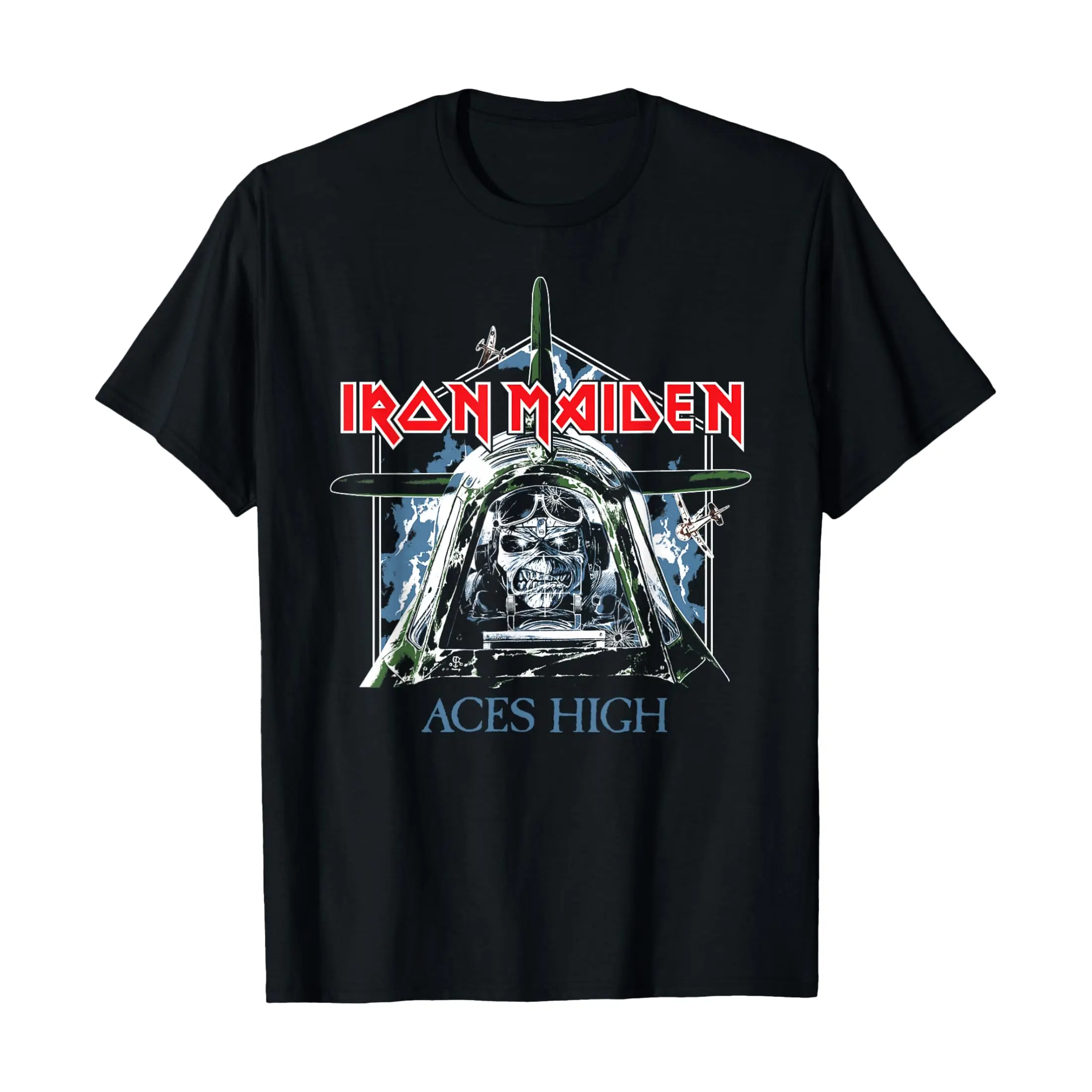 Camiseta Iron Maiden Aces High, camiseta de manga corta unisex ultra suave y cómoda