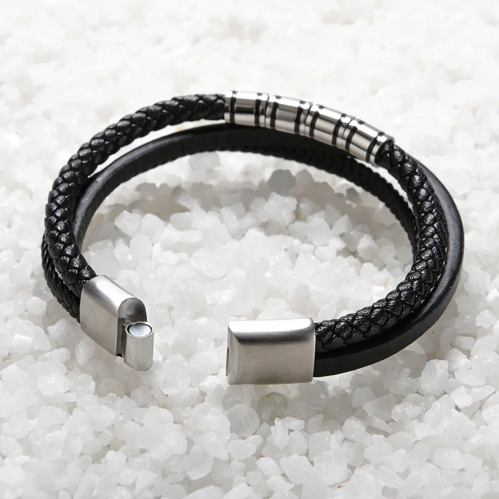 

Multilayer For Man Steel Bracelet Lightweight Comfortable Skin Touch No Fade Durable Decoration For