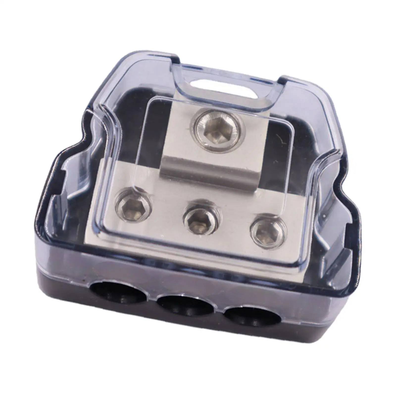 Car Audio Power Distribution Block 3 Way Wire Distribution 1x 0 Gauge AWG in, 3x 4 Gauge AWG Out Fits for Boat Vehicles Auto Car