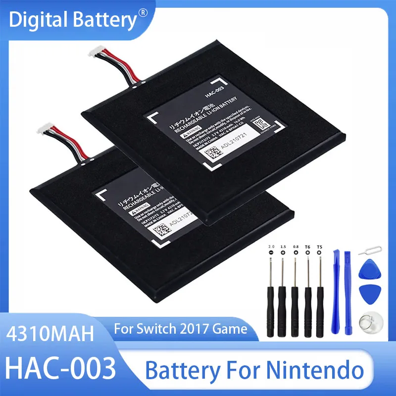 

HAC-003 перезаряжаемая батарея 4310mAh 3,7 V, обновленная батарея, замена для игровой консоли Nintendo Switch 2017