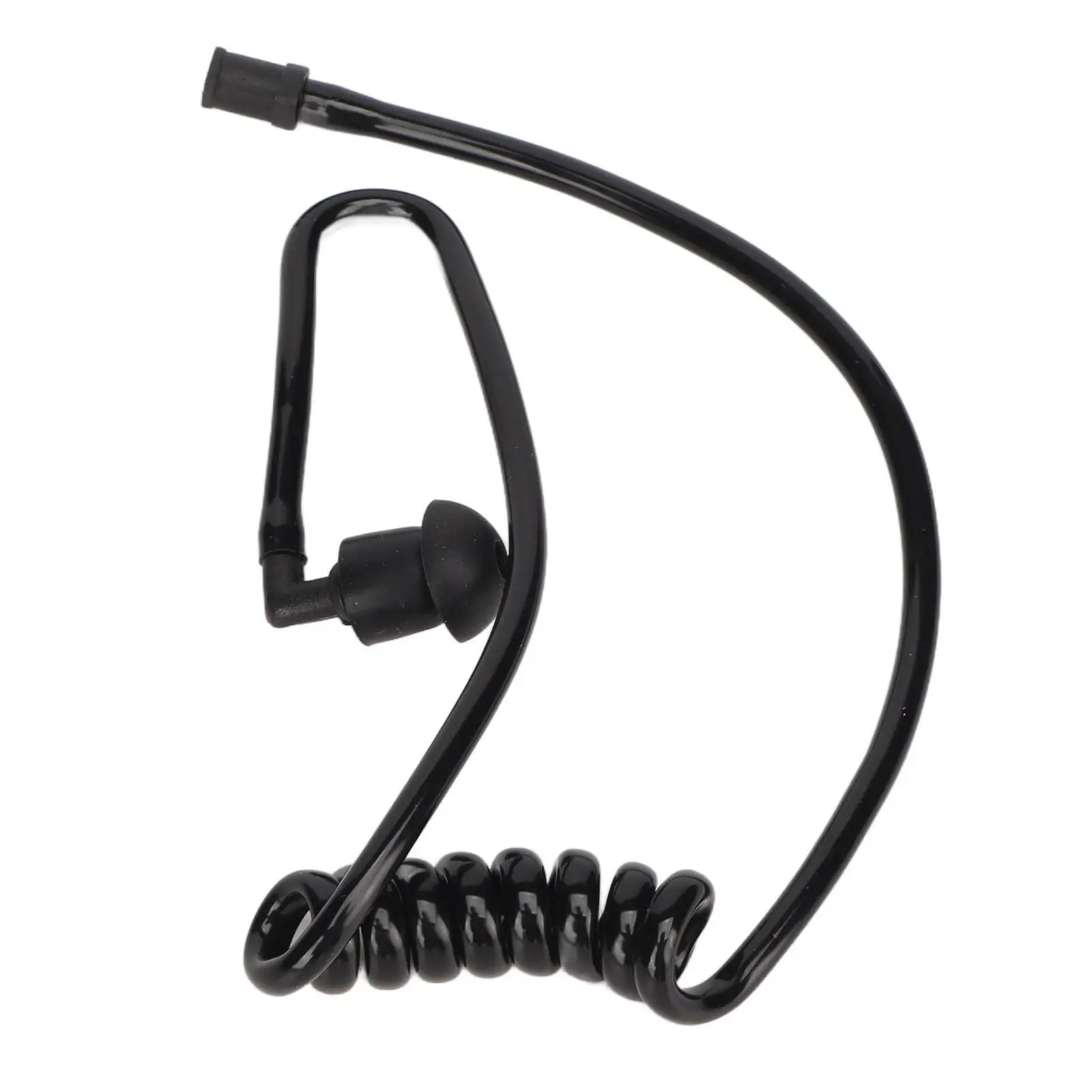 Coiled Replacement Acoustic Tube Earpiece Mic for 2-Way Radios - Compatible with for motorola , for kenwood , for icom - Eartip