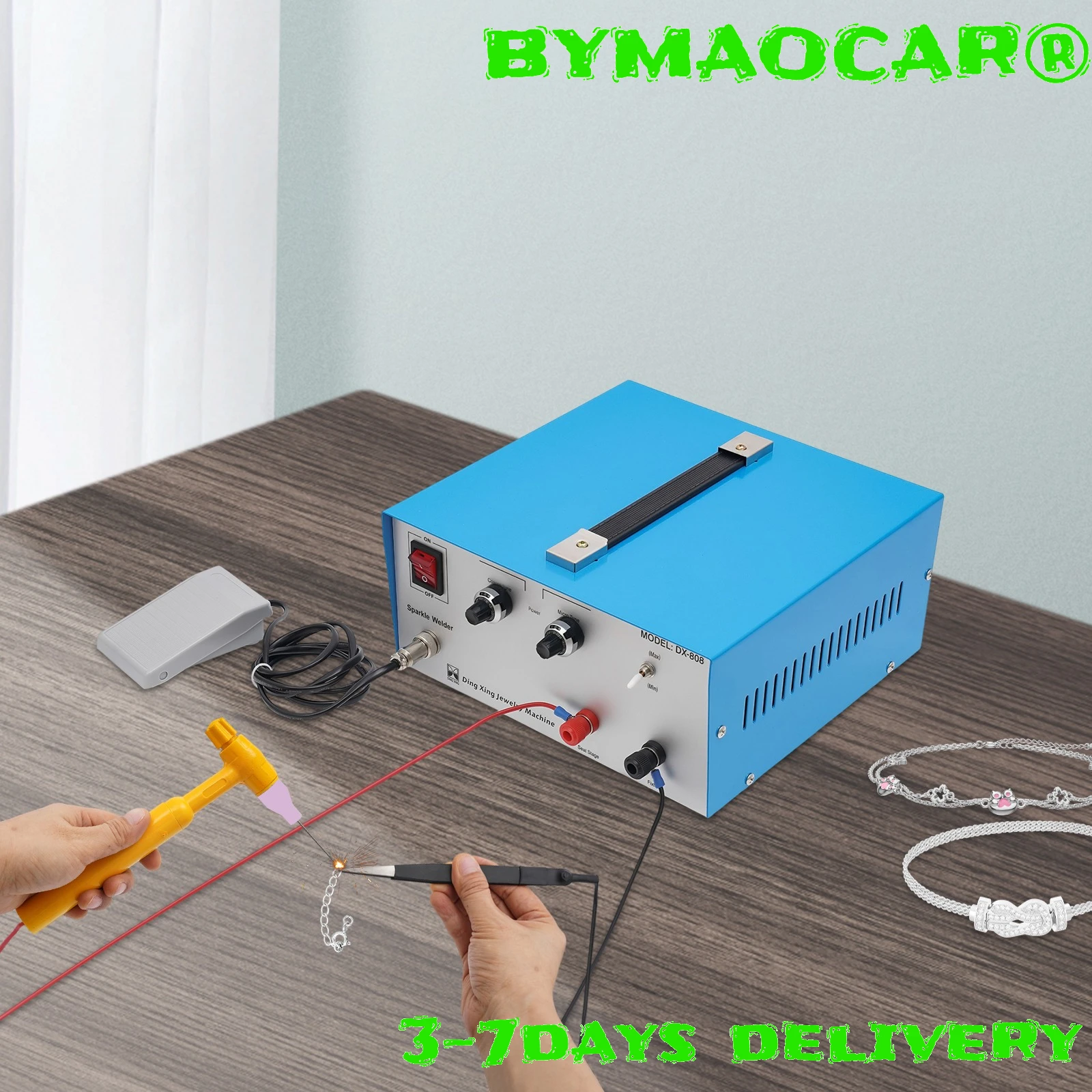

Plasma Jewelry Welder, 80A Laser Spot Machine for Gold Silver Platinum with Welding Gun & Foot Pedal, 0.004-0.04 Inch Adjustable