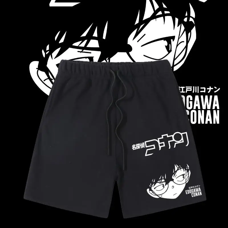

Летние шорты с принтом Конан, мужские аниме, женские повседневные баскетбольные спортивные брюки с пятью точками, большие быстросохнущие пляжные спортивные штаны
