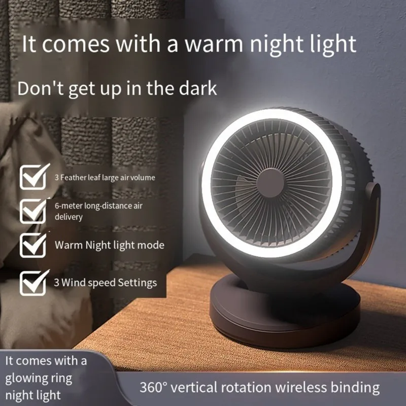 【brand-new】rotatable-compact-desktop-air-circulator-fan-usb-powered-3-speed-operation-with-ambient-light