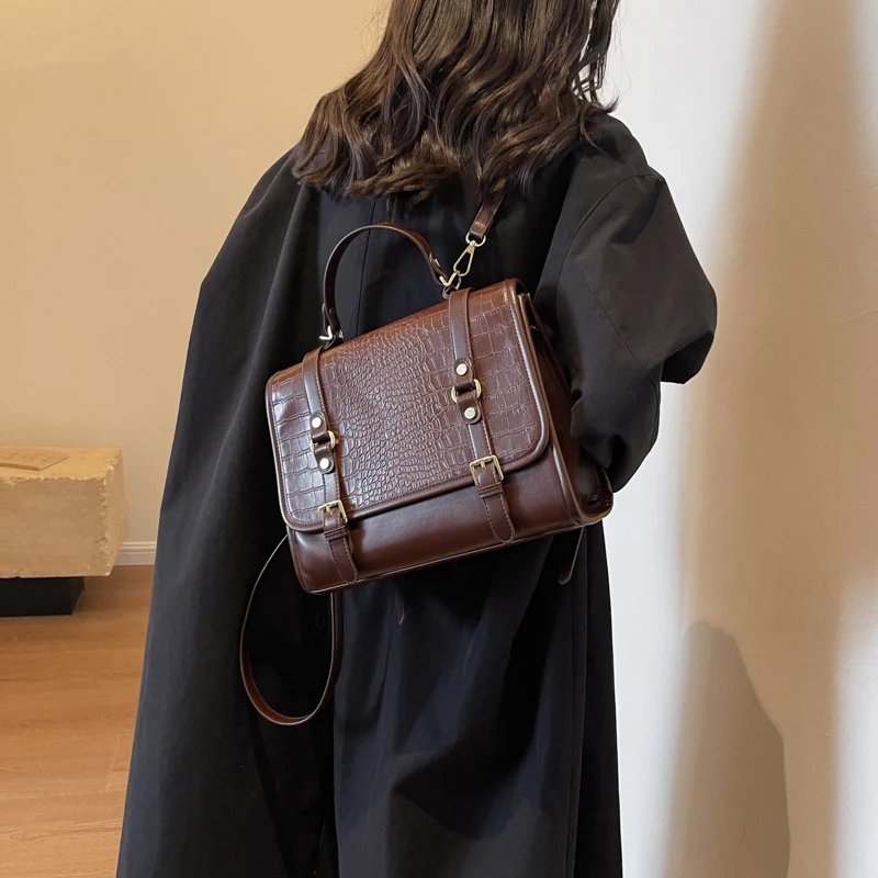 High End Women Satchel Bag JK Uniform Student Large Capacity Backpack Luxury Leather Handbag Brand Design Messenger Purse