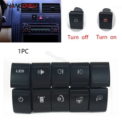 1PC Car fog lamp LED power radar mirror heating music switch Button With Connect Wire for Volkswagen POLO Polo 04-09 Accessories
