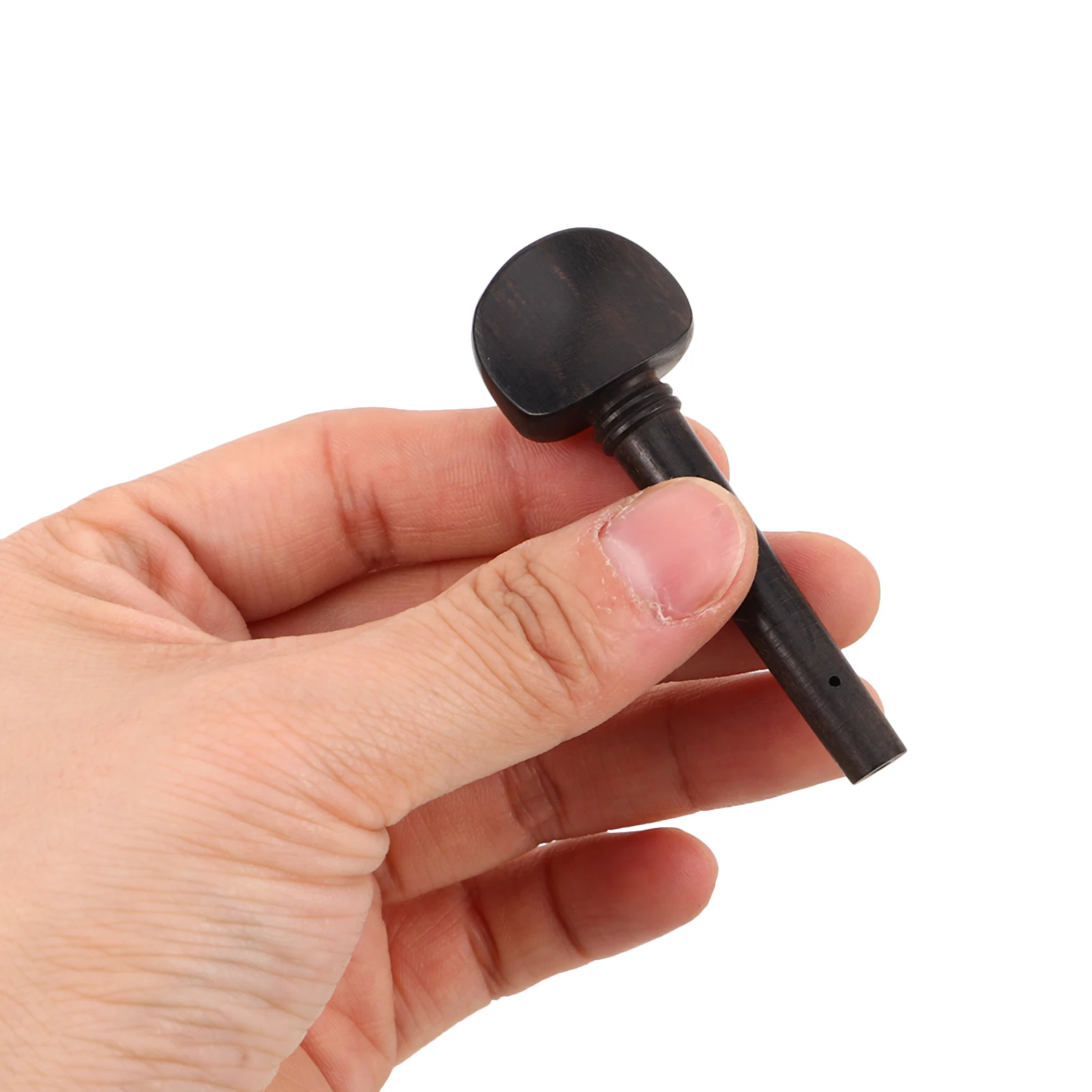 

4pcs Violin Tuning Pegs Ebony Wood Parts Replacement Accessories for 3/4-4/4 Size Durable Stable Sound Transmission Professional