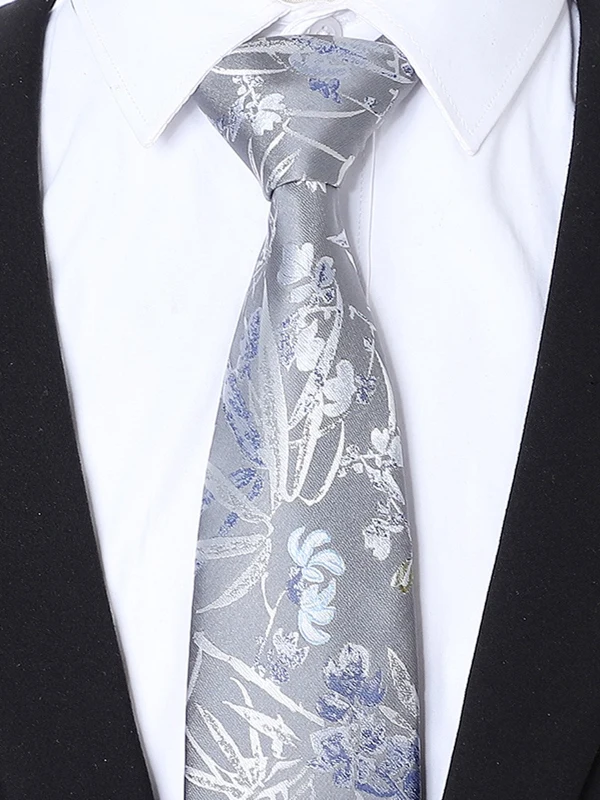 gravata-masculina-cinza-estampada-para-negocios-formal-feita-a-mao-sem-no-estilo-casual-formato-de-flecha-em-poliester