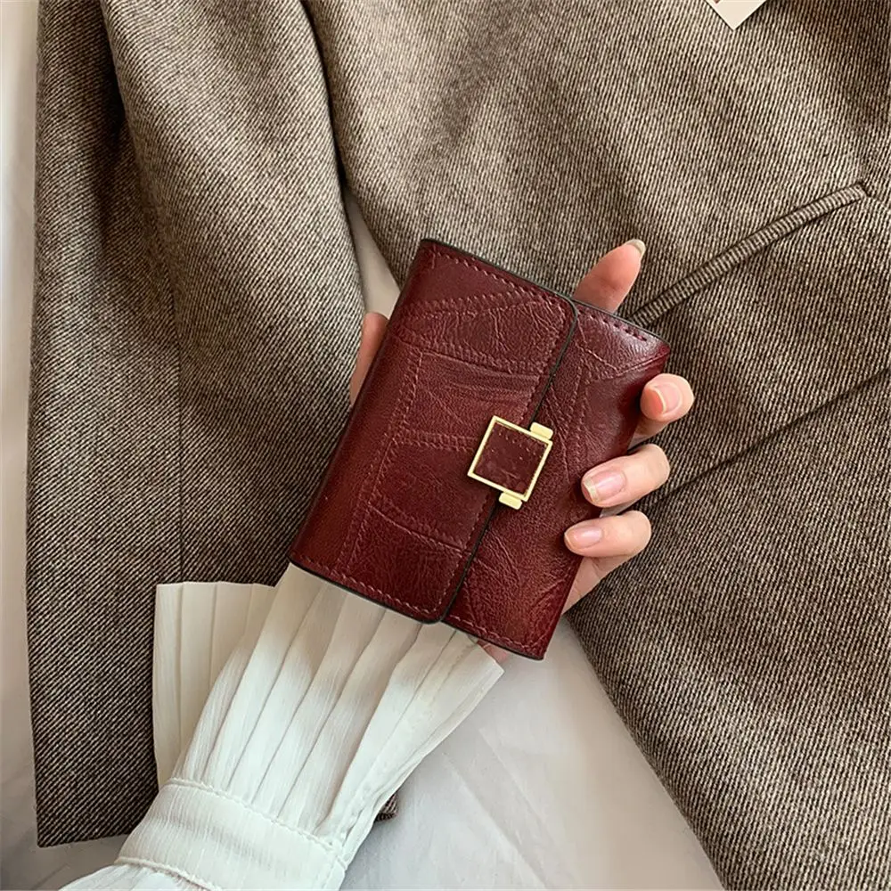 Frauen Brieftasche Vintage kurze Leder kleine Geldbörse Mini weibliche Mode Multi-Card-Karten halter Münz geldbörse multifunktion ale Clutch-Tasche – Detail 4