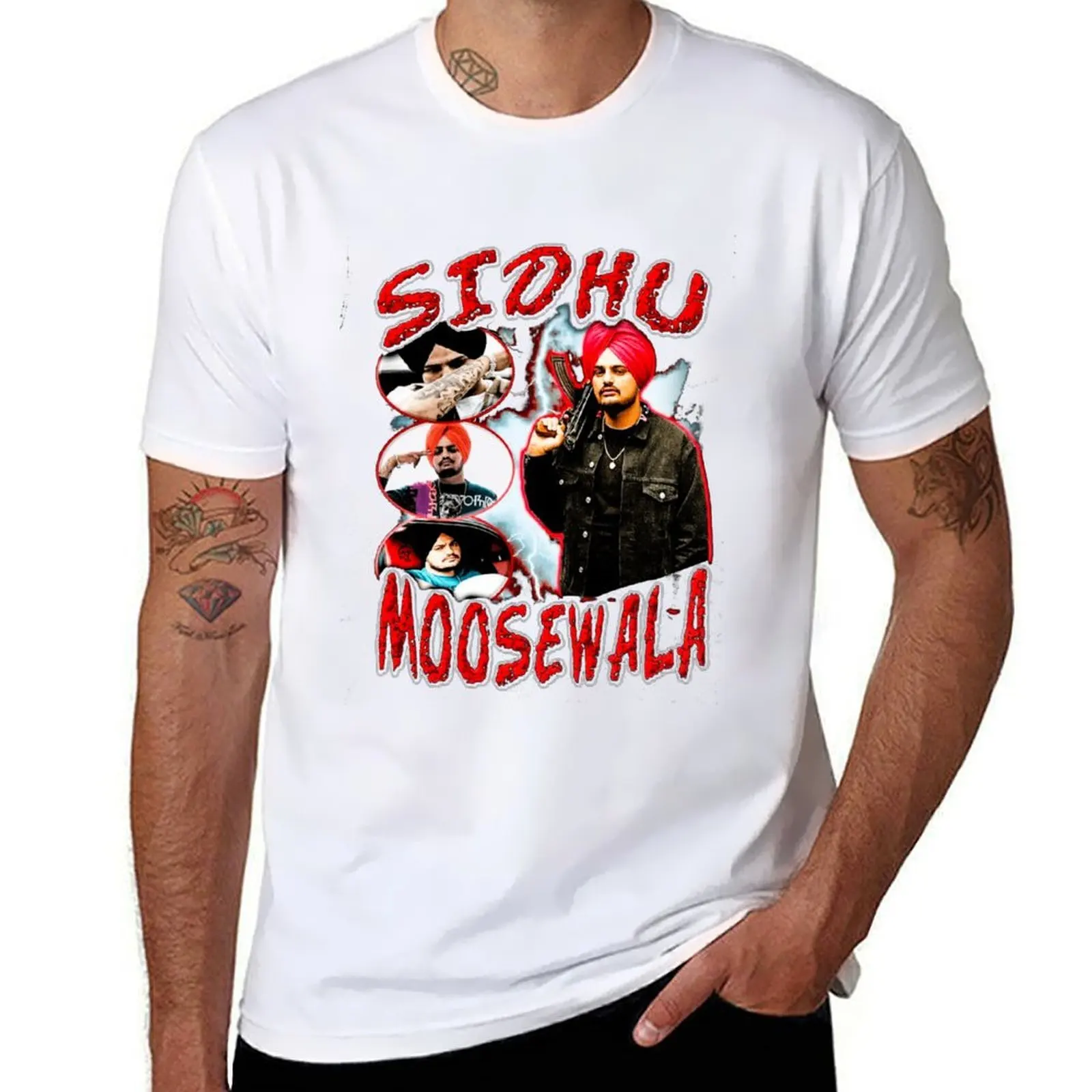 

Sidhu Moosewala T-Shirt man t shirts graphic t shirts for man cotton funny T-Shirt