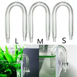 1pc 1/1.5/2cm U Shaped Bend Transparent Glass Tube Fish Tank Tube for 4/6mm tubing Aquarium Co2 Diffuser CO2 Equipment Connector