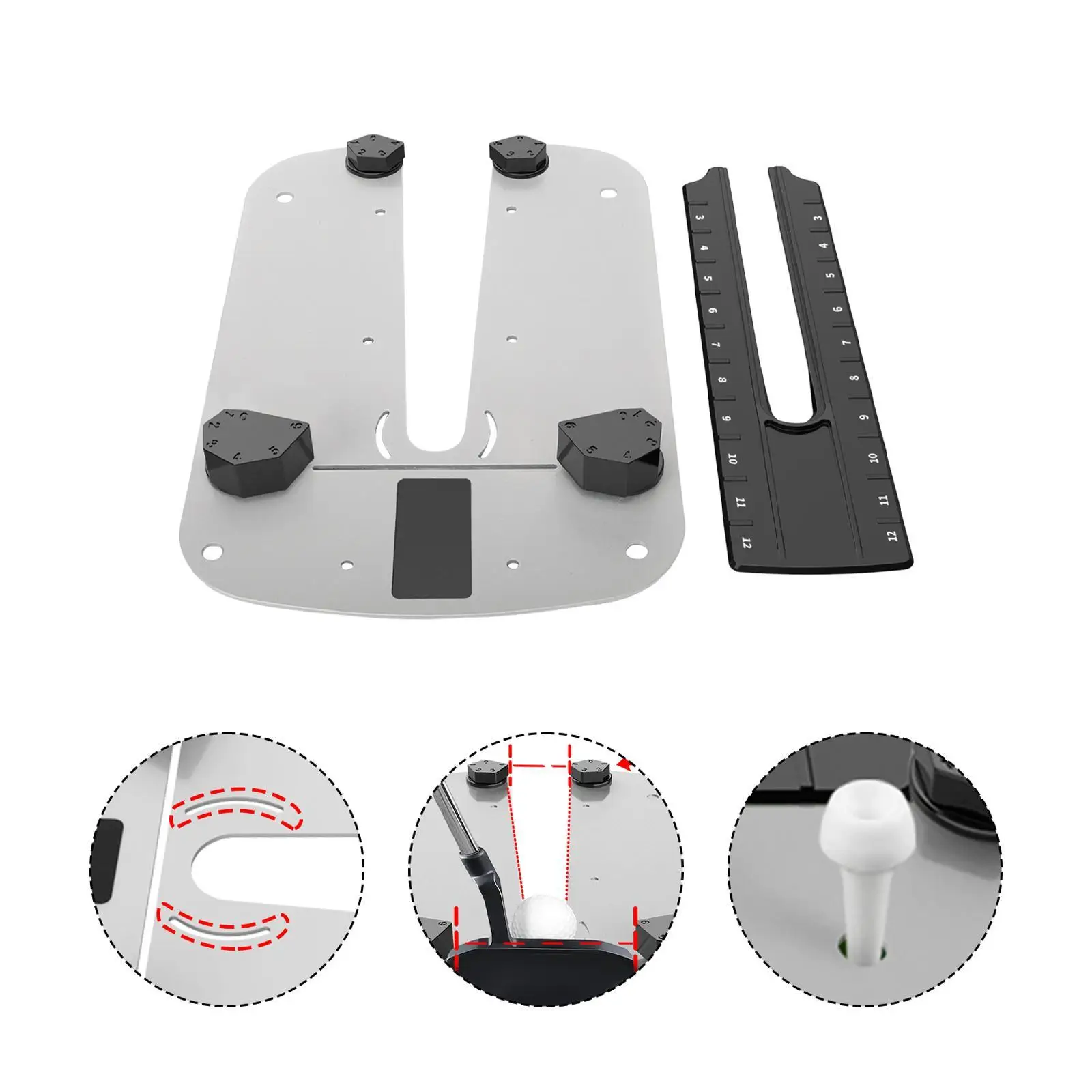 Golf Putting Trainer Aid Accessories for Club Practice Beginner Backyard