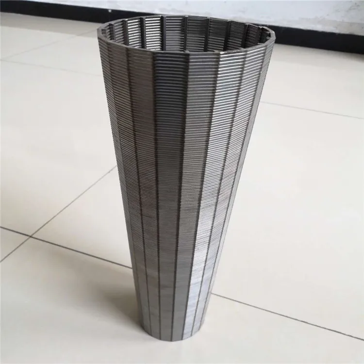 Process custom high quality stainless steel wedge mesh filter element for coal mine