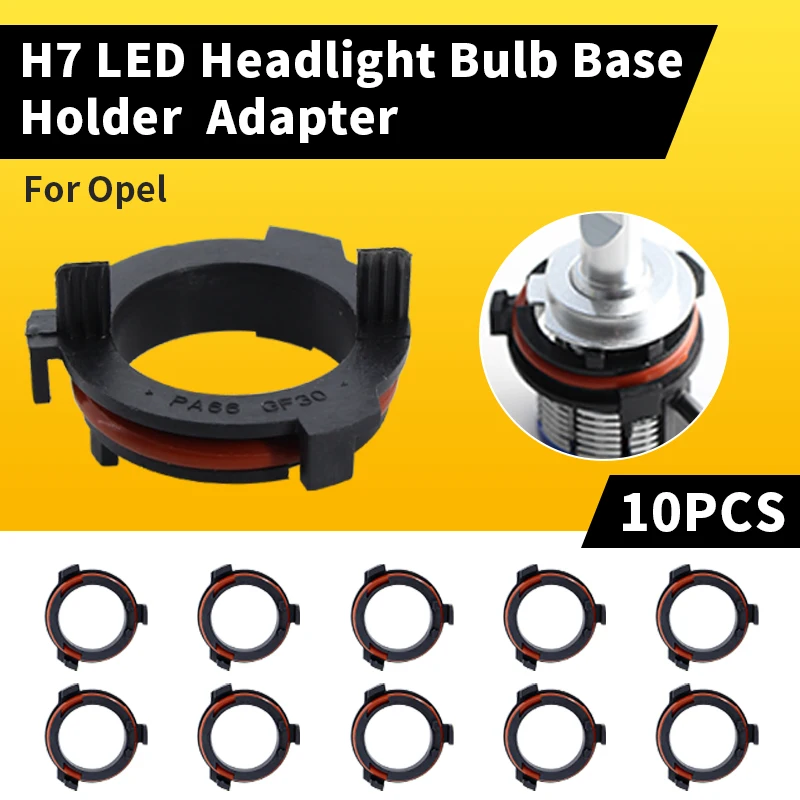 

10 шт. H7 светодиодный адаптер для лампы для фар, автомобильный держатель, цоколь для Opel/Vauxhall Adam Astra Mazda VW Saveiro Honda CRV