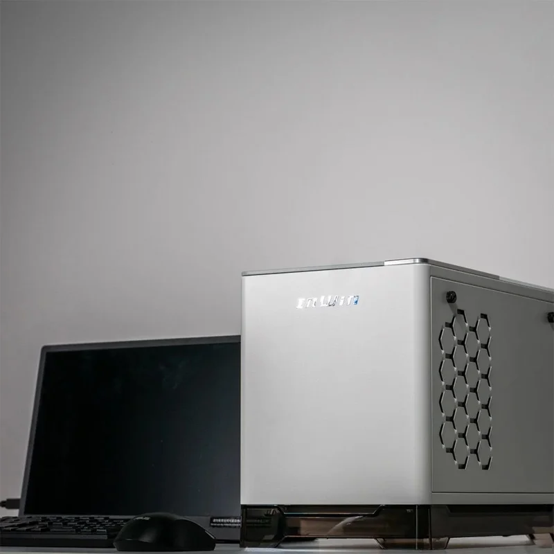 Casing Mini Inwin A1 Lite ITX Mendukung Kartu Grafis 320mm, Pendingin 160mm, Pendingin Udara Dual Tower, Casing Desktop Gaming Kantor