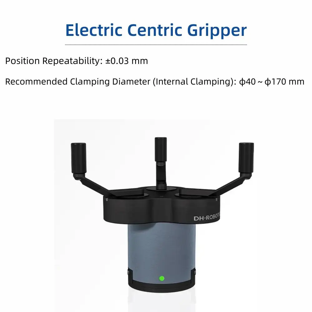 Long Stroke 3 Jaw Centering Electric Gripper For Precise Stable Cylindrical Workpiece Gripping, Robot End Effector