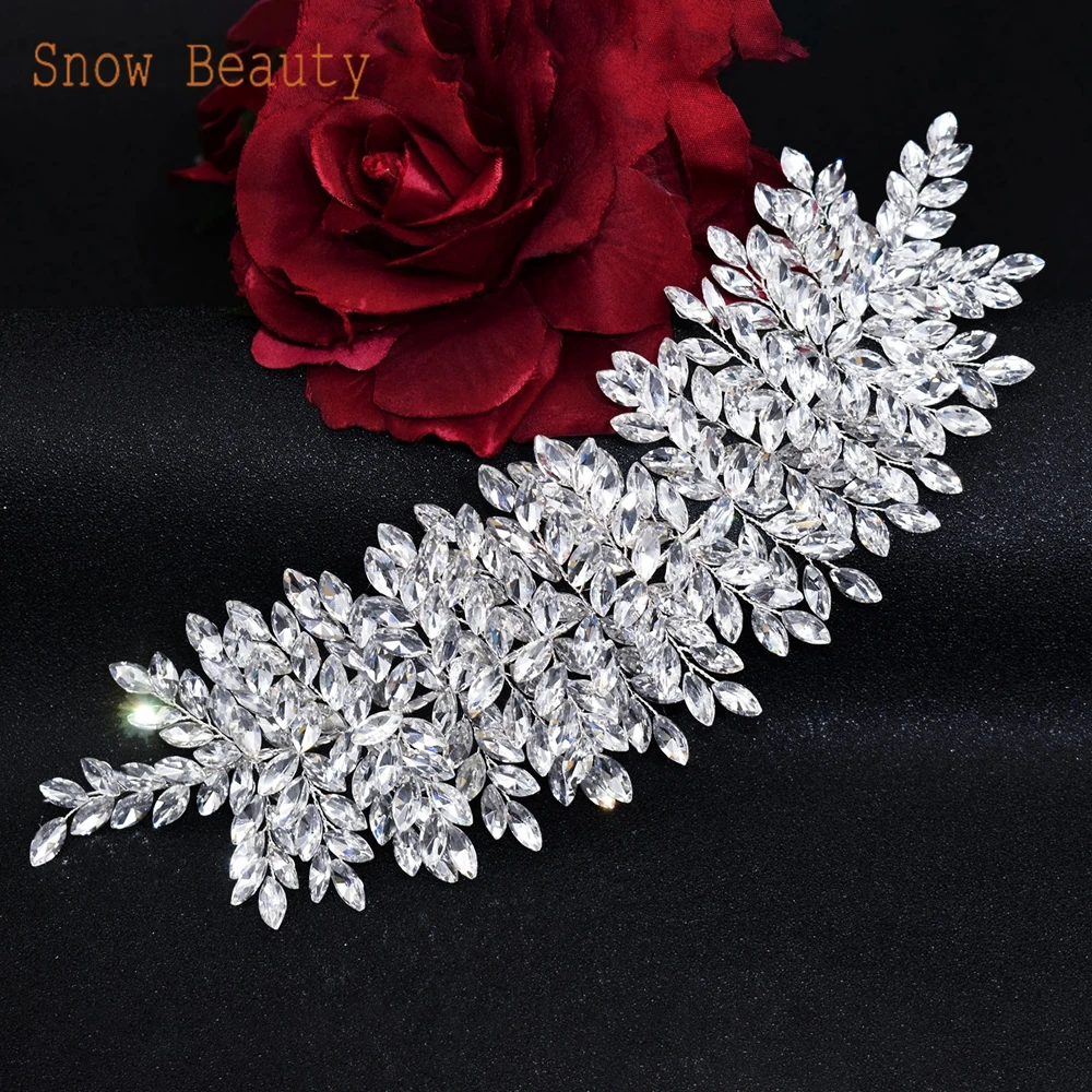 DZ005 Rhinestone Wedding Tiara Women Hair Accessories Crystal Headband Silver Vintage Bridal Crown Headpieces Party Headwear