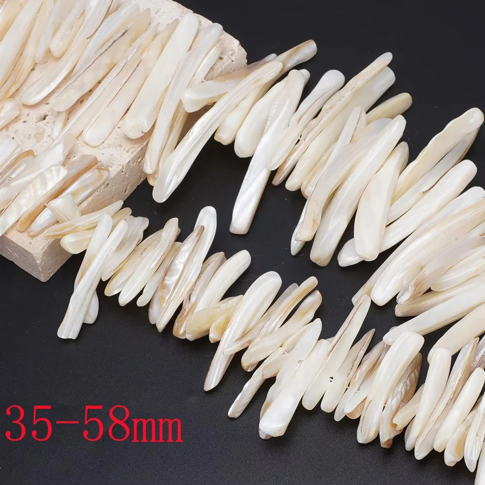 Natural Freshwater Cultured Shell Beads 35-58mm Irregular White For DIY Bracelet Necklace Earring Jewelry Making Accessories