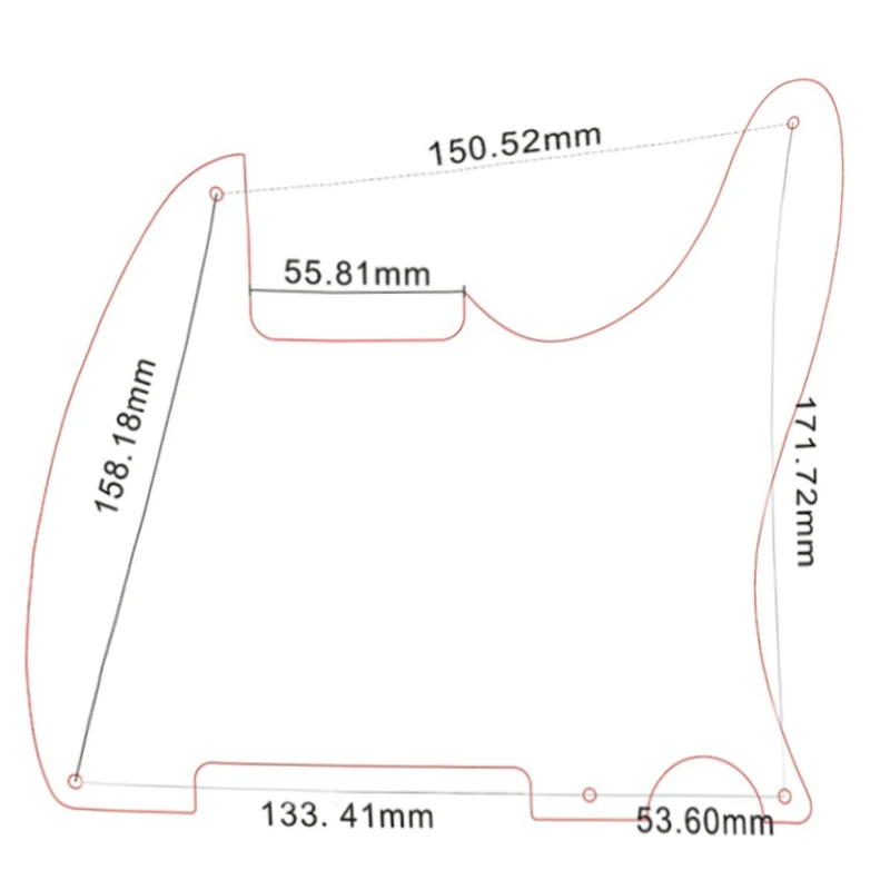 Pleroo Custom Guitar Parts - For  US Standard 5 Screw Holes 52 Year Tele Telecaster DIY Blank Guitar Pickguard  Scratch Plate