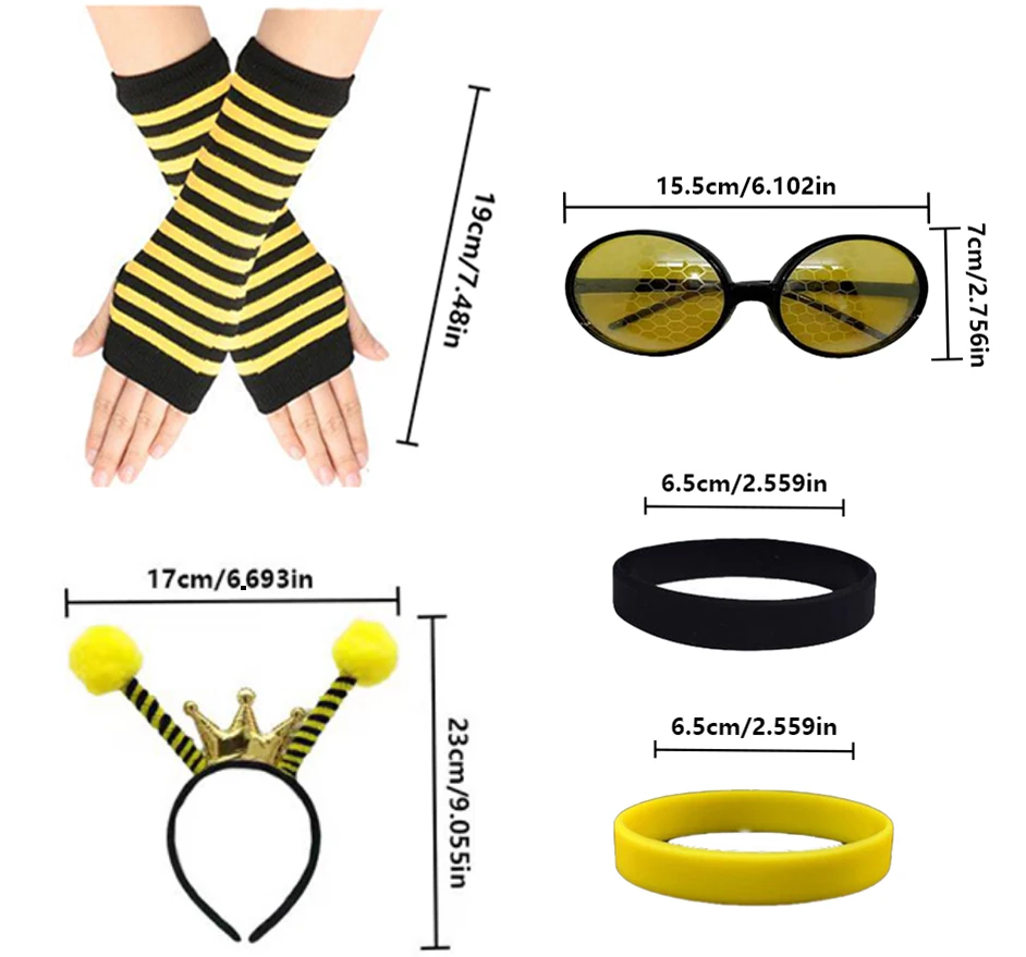 PESENAR Accessori di abbigliamento per Halloween, una varietà di set di api, adatti per l'abbigliamento della festa di Halloween