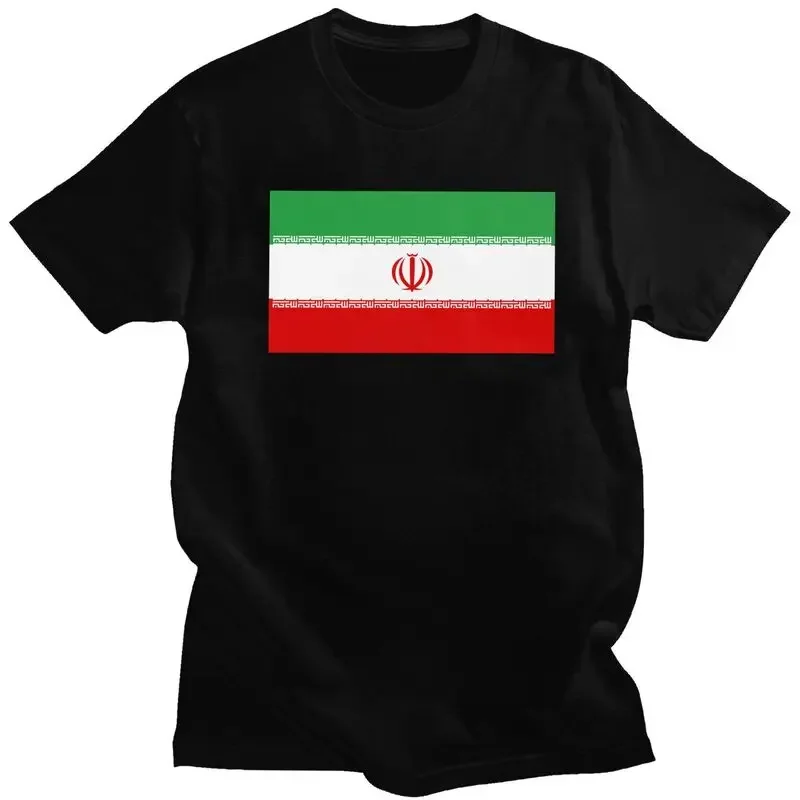 Cool Flag Of Iran T Shirt Men Short-Sleeve T-shirts Printed Tee Cotton Oversized Tshirts Merch