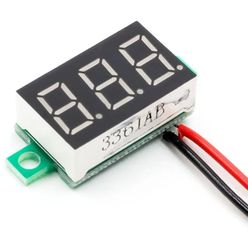 10pcs x 0.36 Inch Mini LED Digital Voltmeter Red Green Blue Panel Voltage Meter DC 4.5~30V Digit Display Adjustment Voltmeter