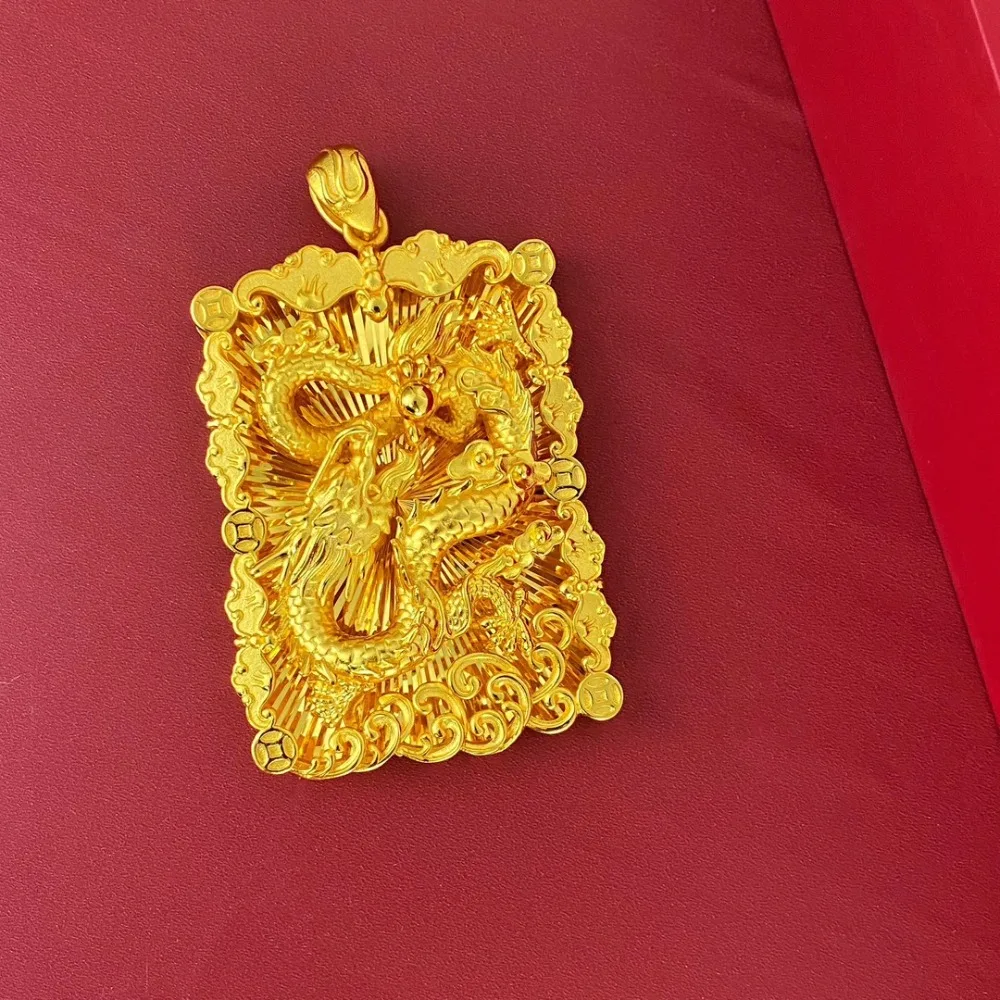 Men's Dragon pendant can be used to match necklaces 9999gold