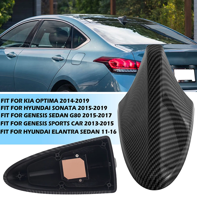 Car Shark Fin Roof Antennas Cover Black Aerial Replacement Car Accessories Fit For Kia Optima 2014-2019 Hyundai Sonata 2015-2019